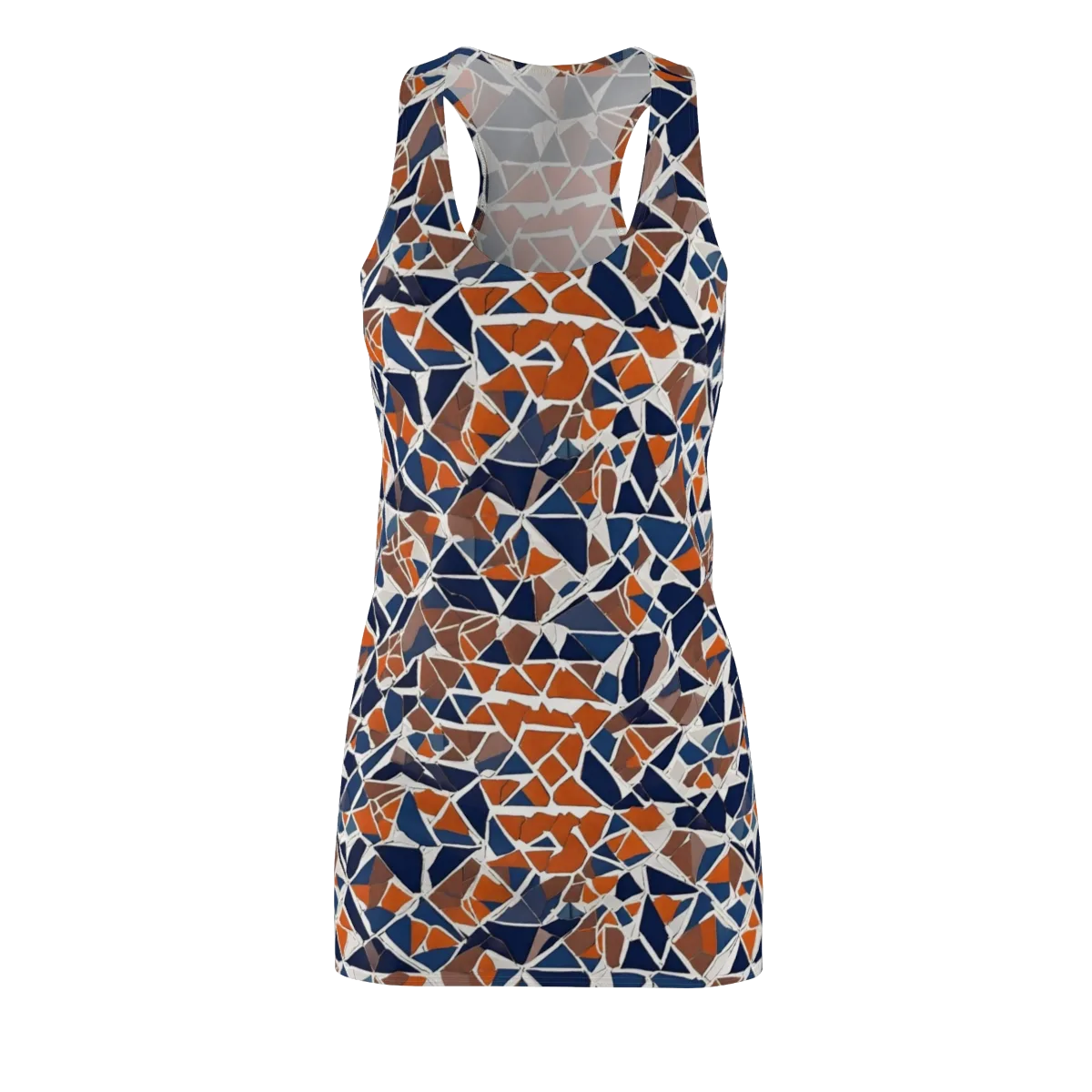 Indigo Fracture on Racerback Dress — Front
