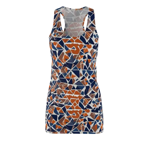 Indigo Fracture on a Racerback Dress