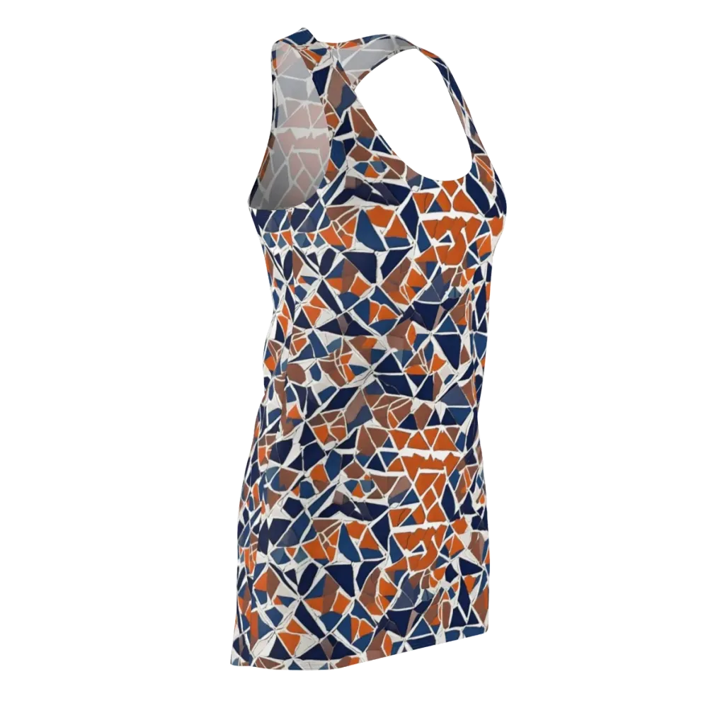 Indigo Fracture on Racerback Dress — Front Side