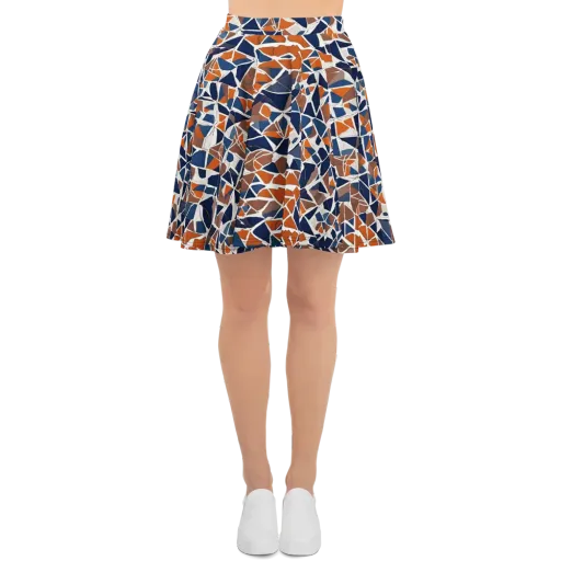Indigo Fracture on a Skater Skirt