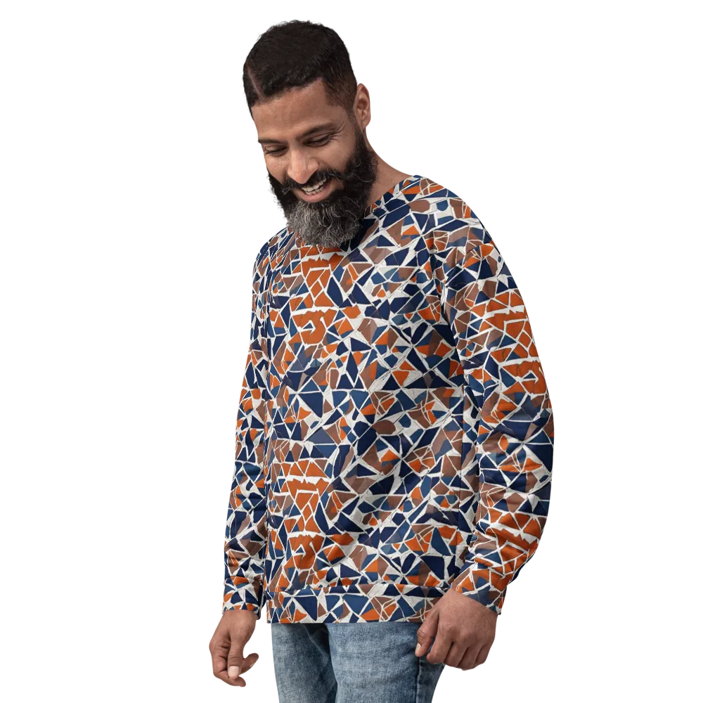 Indigo Fracture on Sweatshirt — Left Front