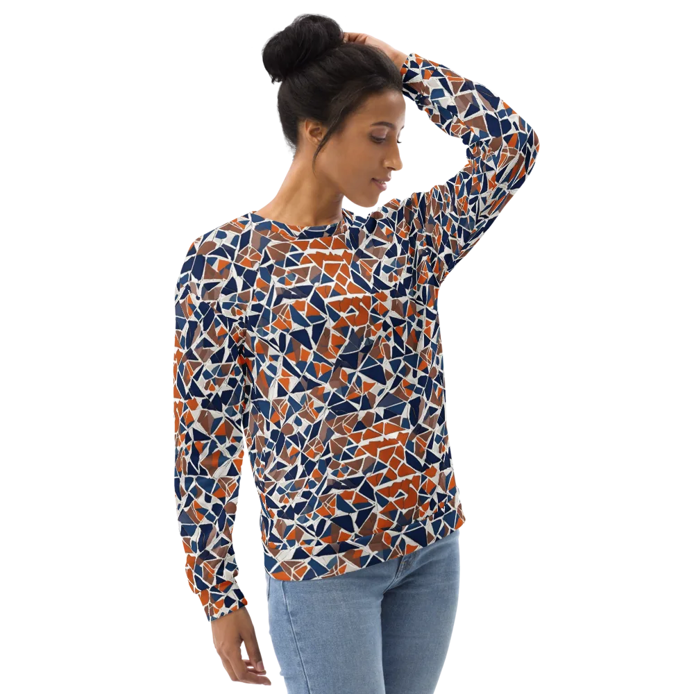Indigo Fracture on Sweatshirt — Right Front