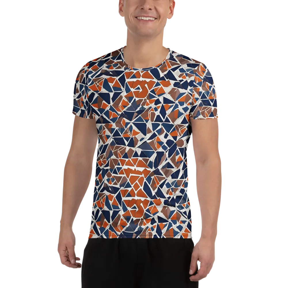 Indigo Fracture on Men's Athletic T-Shirt — Front