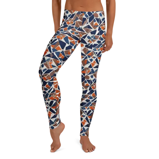 Indigo Fracture on a Leggings