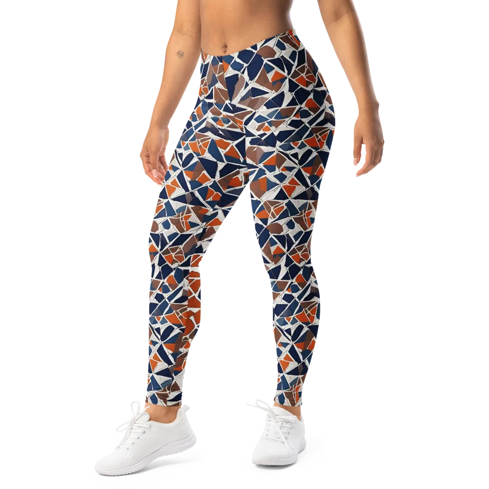 Indigo Fracture on Leggings — Left Front