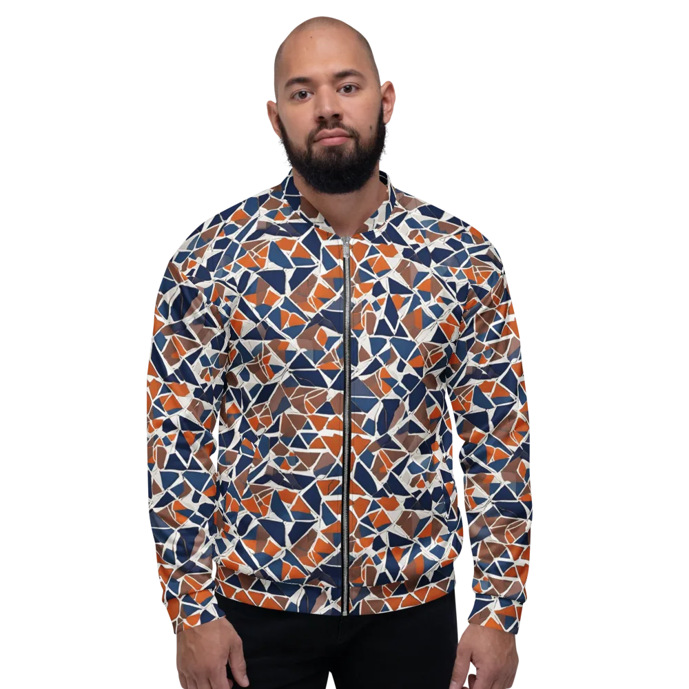 Indigo Fracture on Bomber Jacket — Front