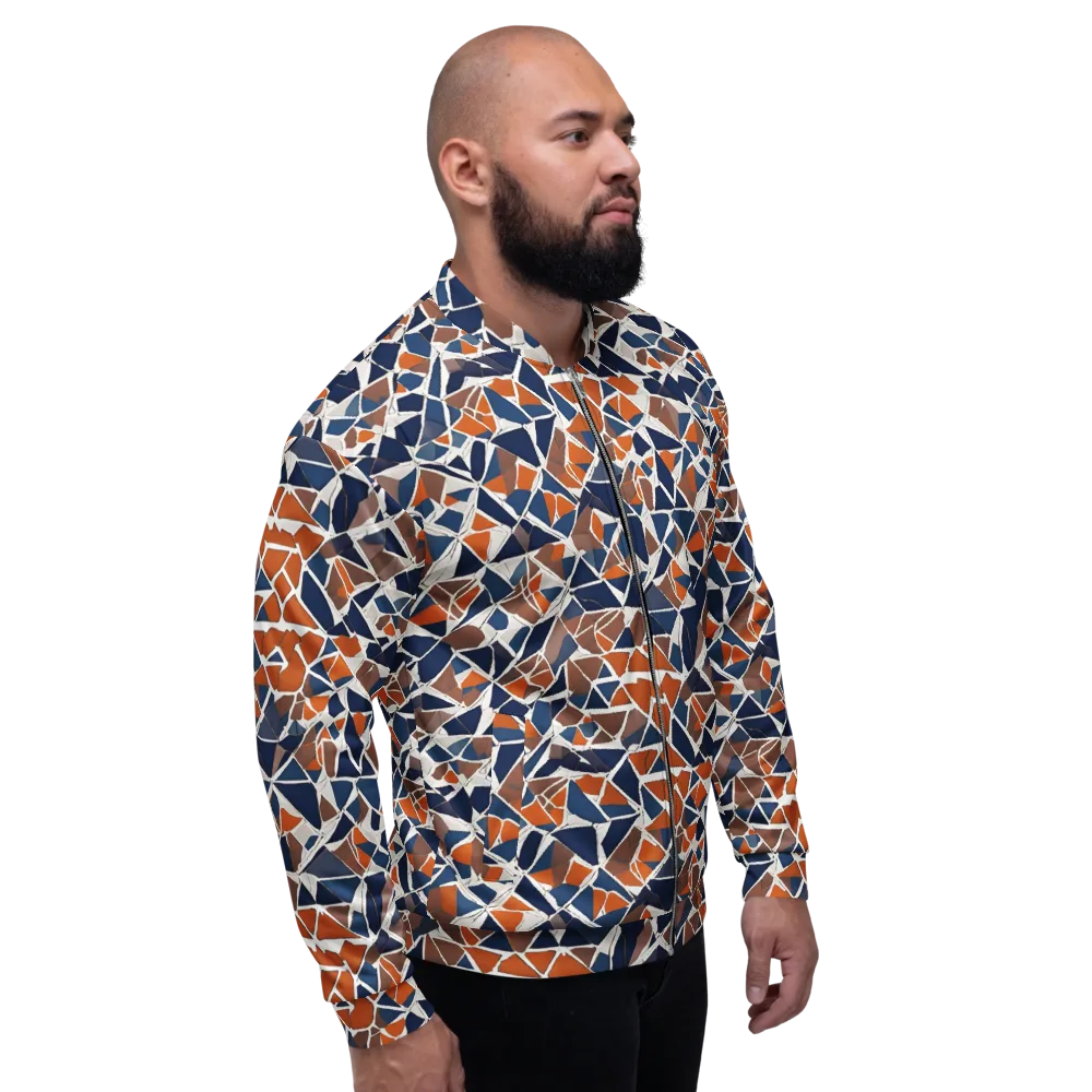 Indigo Fracture on Bomber Jacket — Right