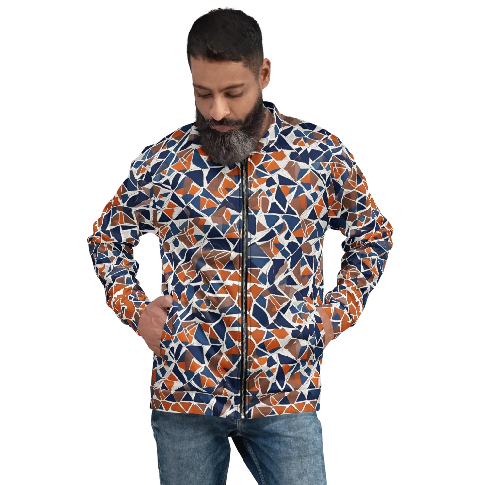Indigo Fracture on Bomber Jacket — Front