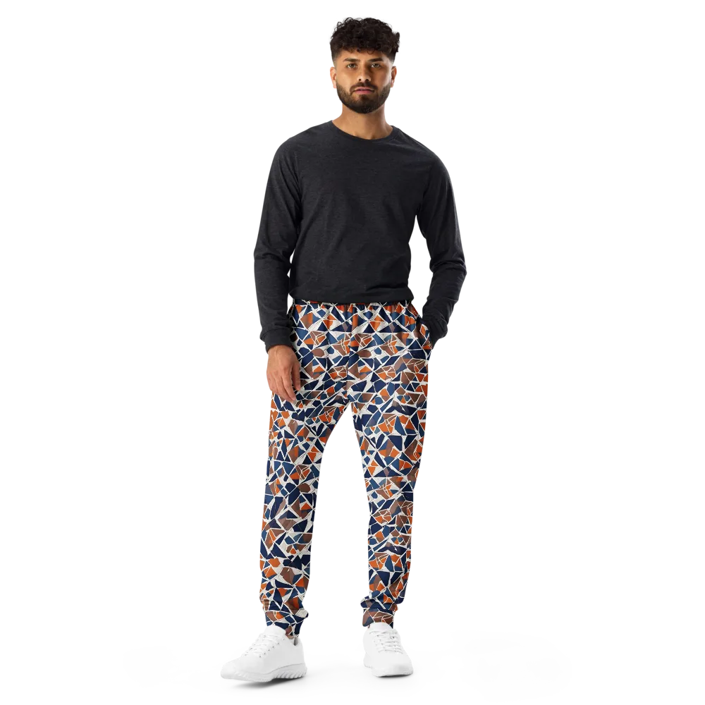 Indigo Fracture on Men's Joggers — Front