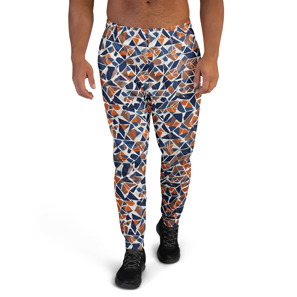 Indigo Fracture on Men's Joggers — Front