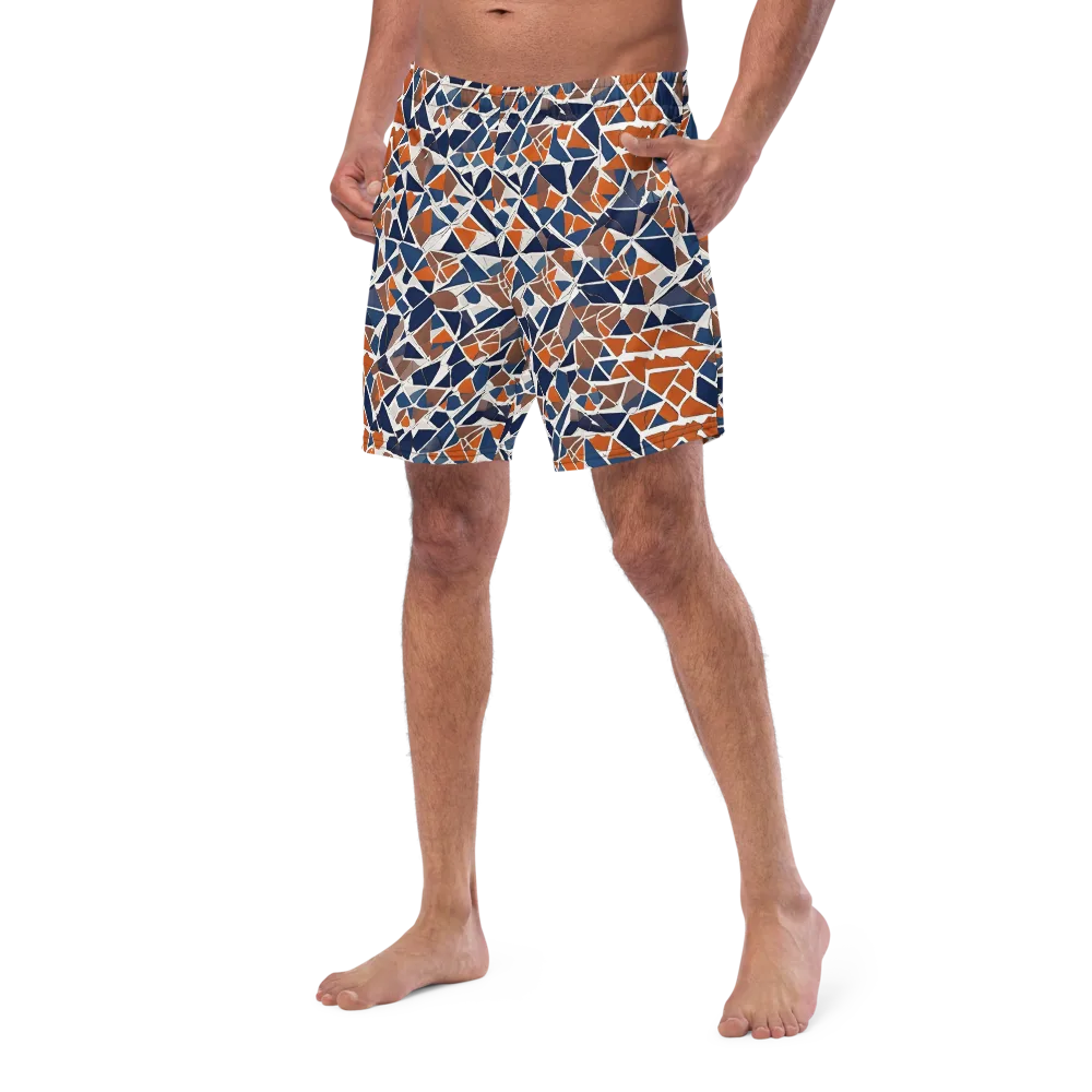 Indigo Fracture on Swim Trunks — Left Front
