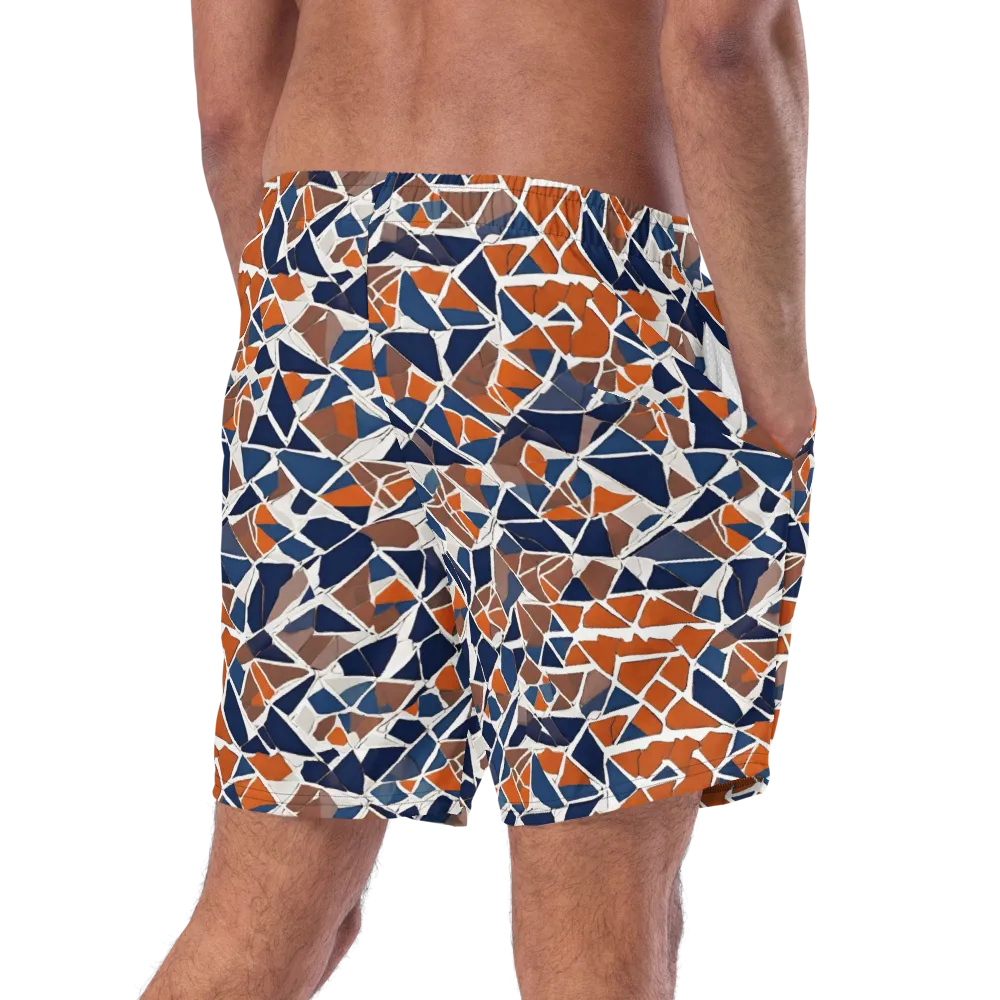 Indigo Fracture on Swim Trunks — Right Back
