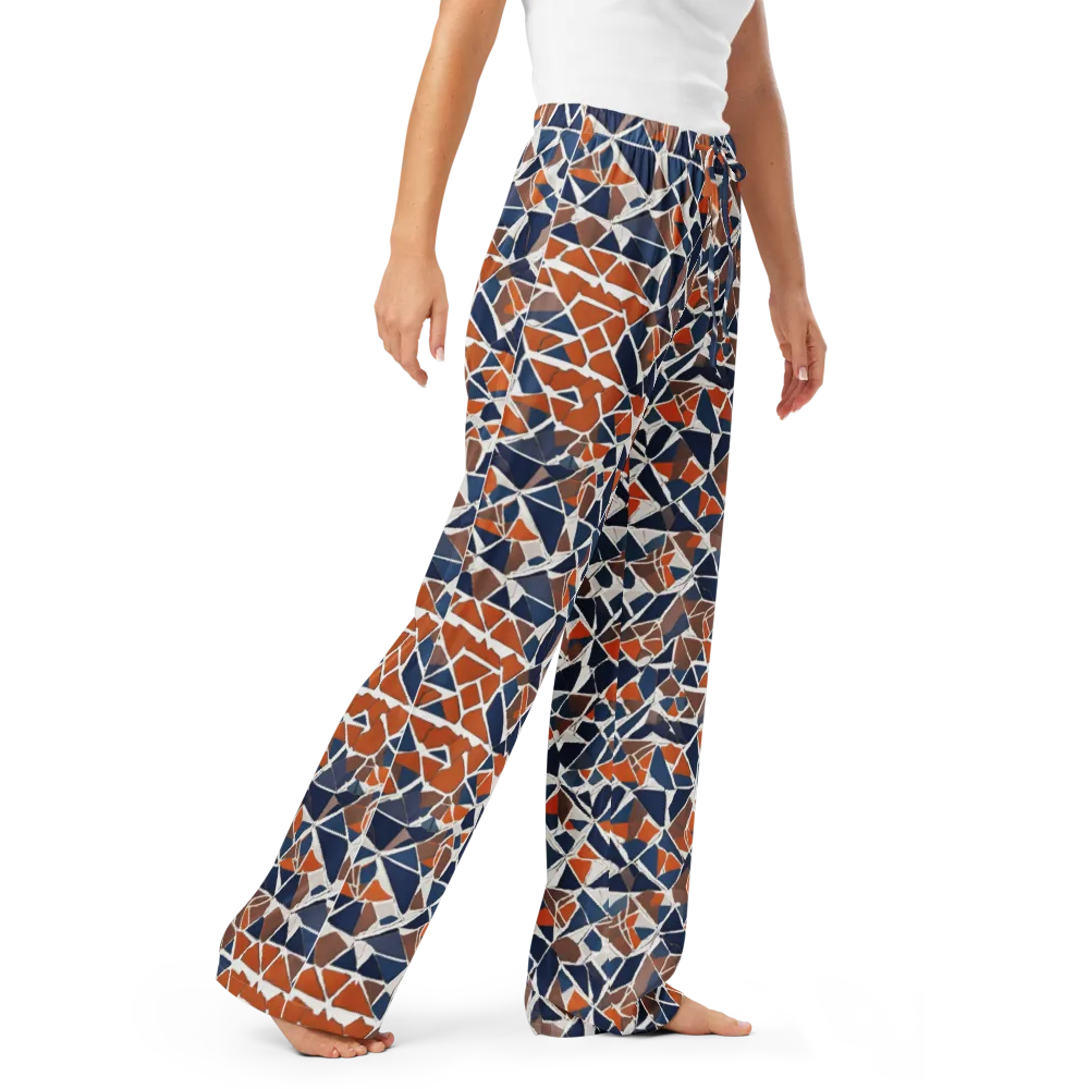 Indigo Fracture on Women's Pajama Pants — Right Front