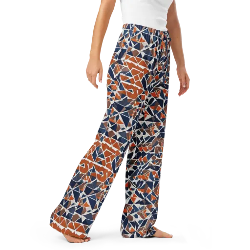 Indigo Fracture on a Women's Pajama Pants