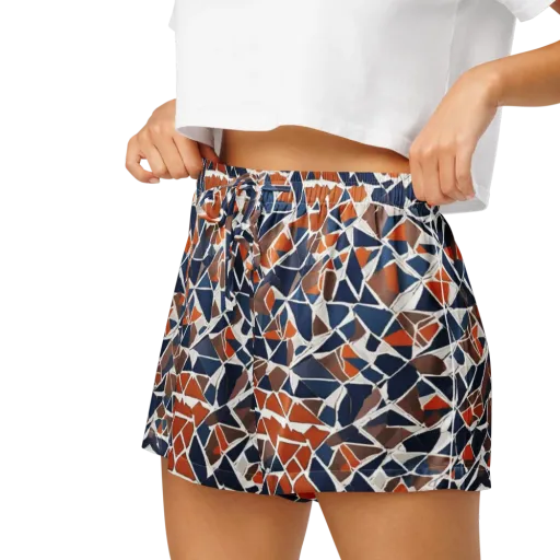 Indigo Fracture on a Women's Pajama Shorts