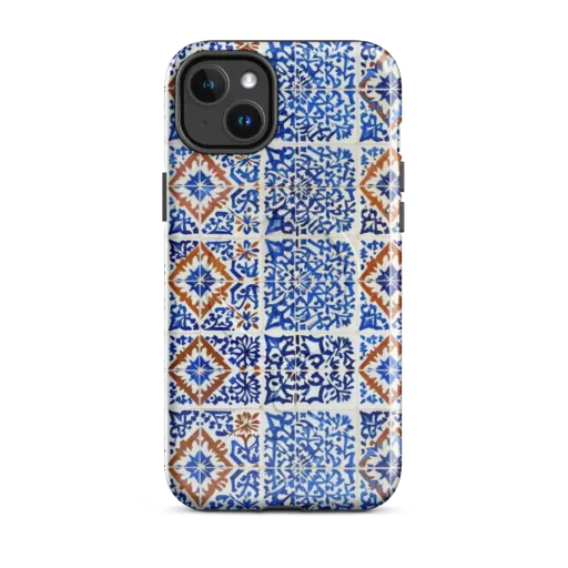 Indigo Tilework on a MagSafe Tough Case for iPhone®