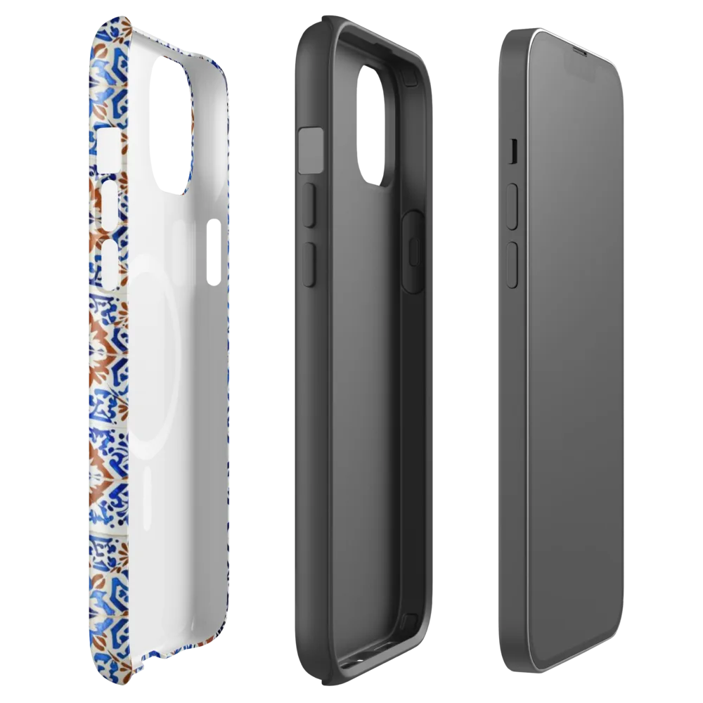 Indigo Tilework on MagSafe Tough Case for iPhone® — Front