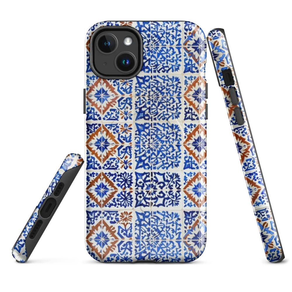 Indigo Tilework on MagSafe Tough Case for iPhone® — Front