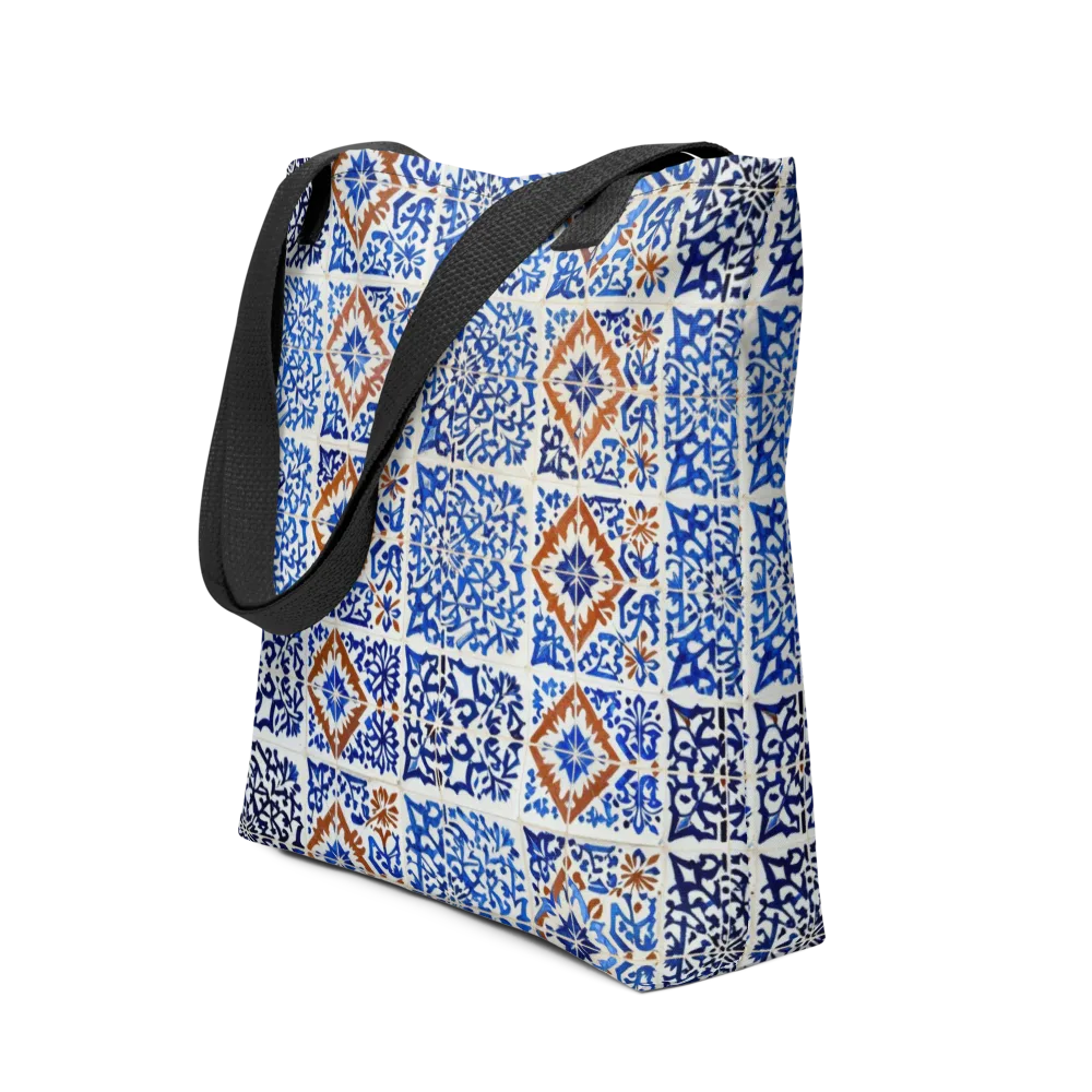 Indigo Tilework on Tote Bag — Front