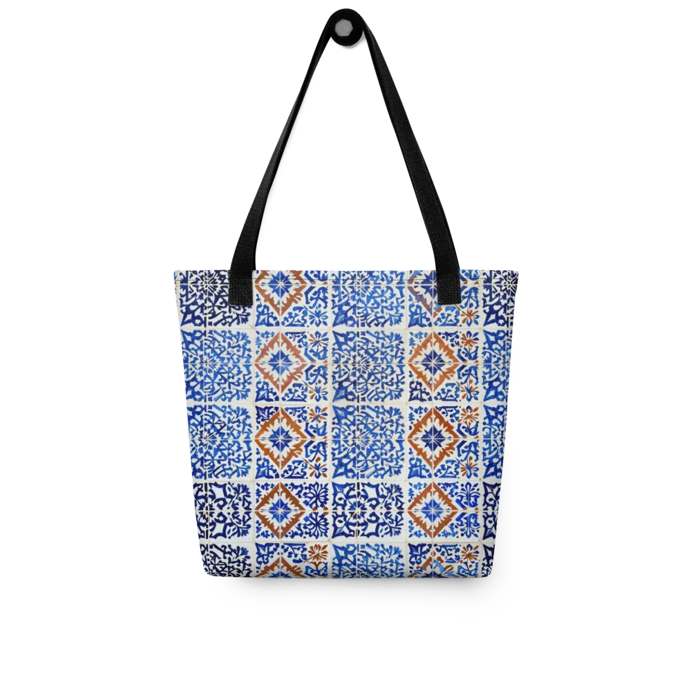 Indigo Tilework on Tote Bag — Front