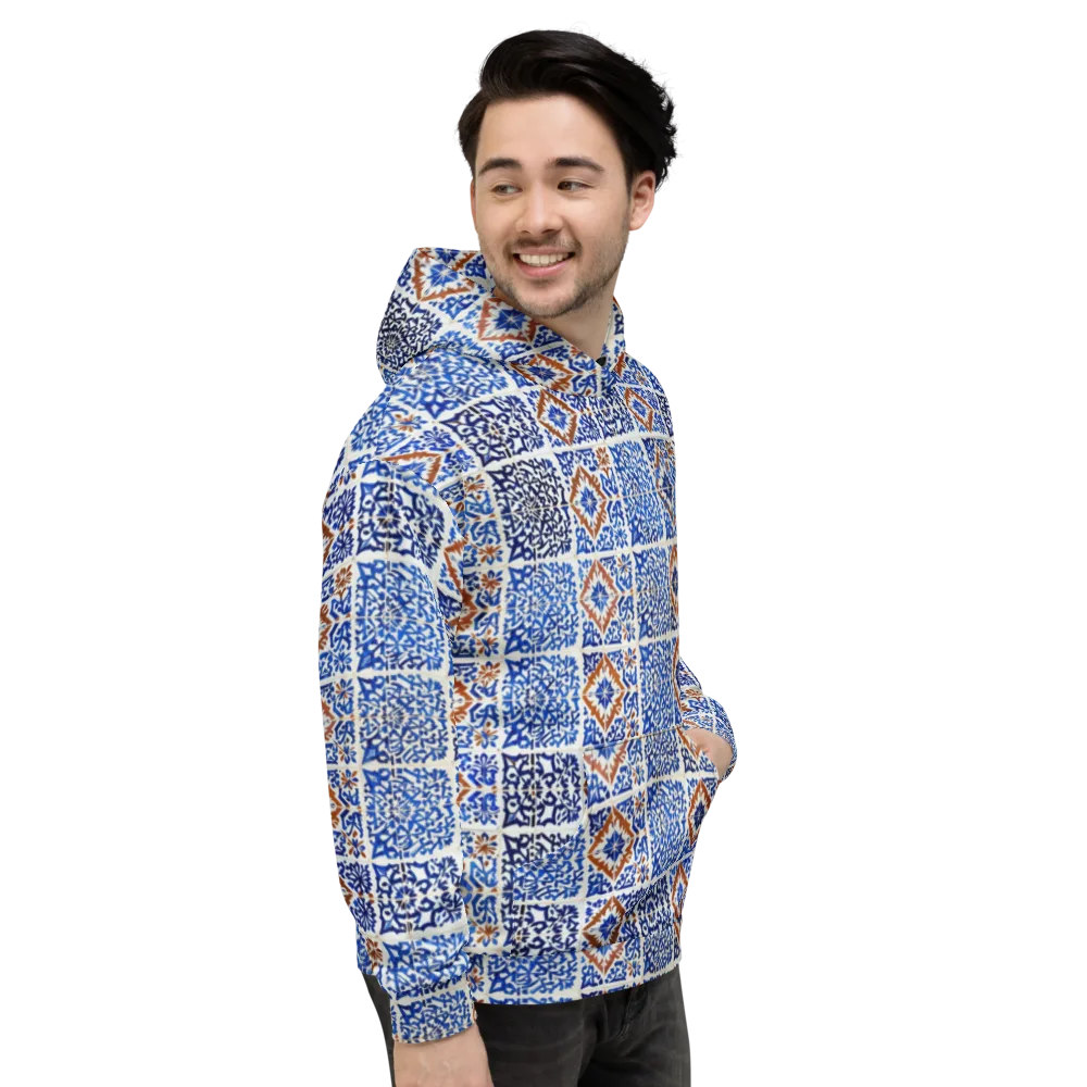 Indigo Tilework on Hoodie — Right