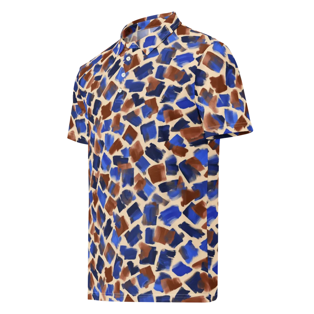 Painter’s Scatter on Men's Slim Fit Polo Shirt — Left Front