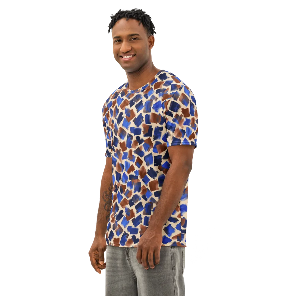 Painter’s Scatter on Men's Cotton Crew Neck T-Shirt — Left Front