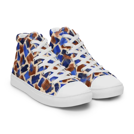Painter’s Scatter on a Women's High Top Canvas Shoes