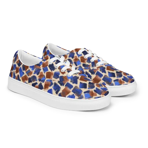 Painter’s Scatter on a Men's Lace-Up Canvas Shoes