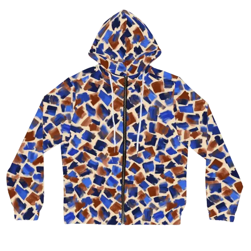 Painter’s Scatter on a Women's Full-Zip Hoodie
