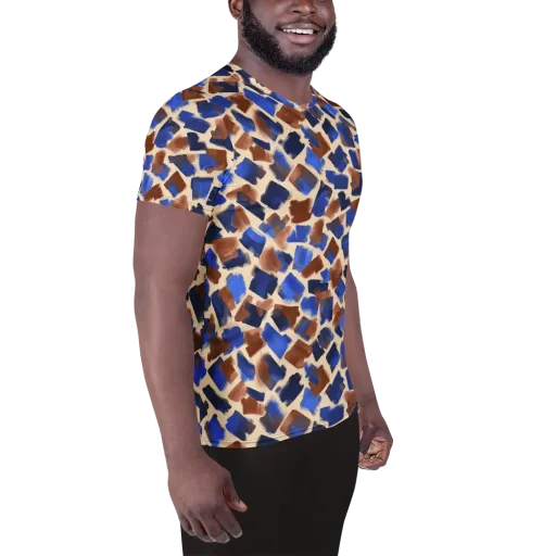 Painter’s Scatter on a Men's Athletic T-Shirt