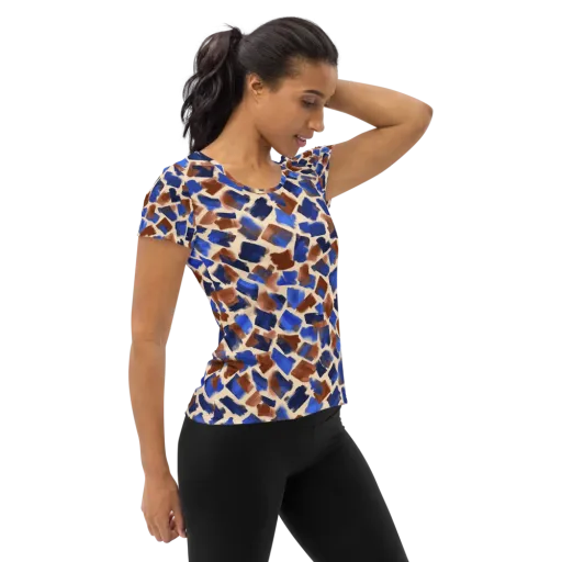 Painter’s Scatter on a Women's Athletic T-Shirt