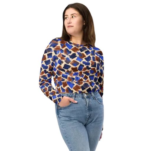 Painter’s Scatter on a Long Sleeve Crop Top