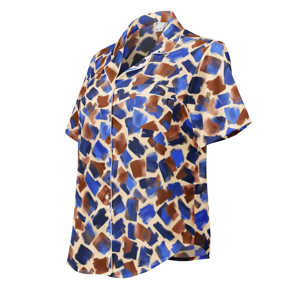 Painter’s Scatter on Women's Short Sleeve Pajama Top — Left Front