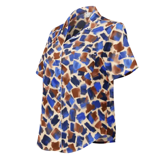 Painter’s Scatter on a Women's Short Sleeve Pajama Top