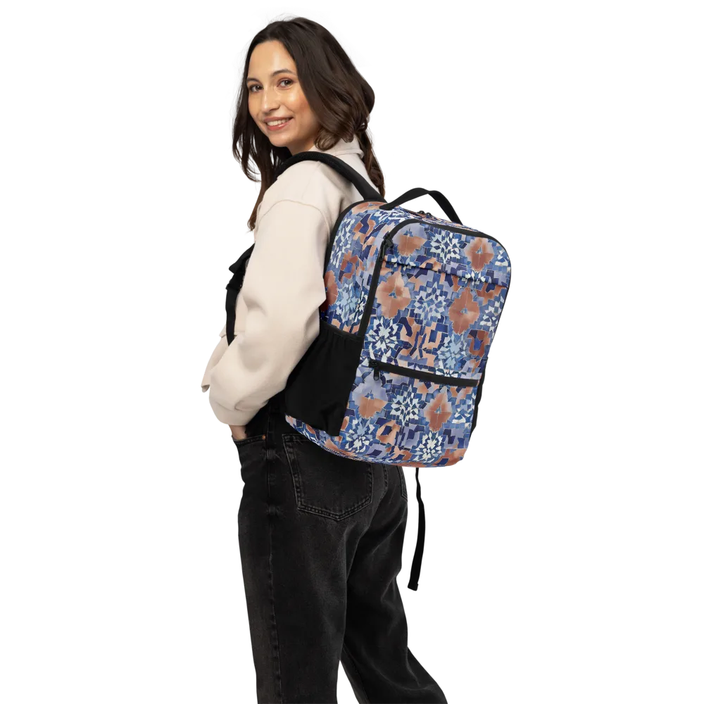 Blue Hour Tile on Utility Backpack — Back