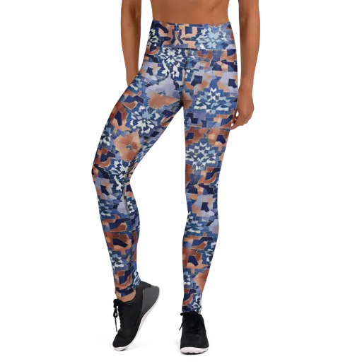 Blue Hour Tile on a Yoga Leggings