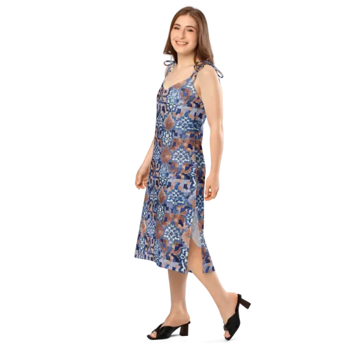 Blue Hour Tile on a Slip Dress