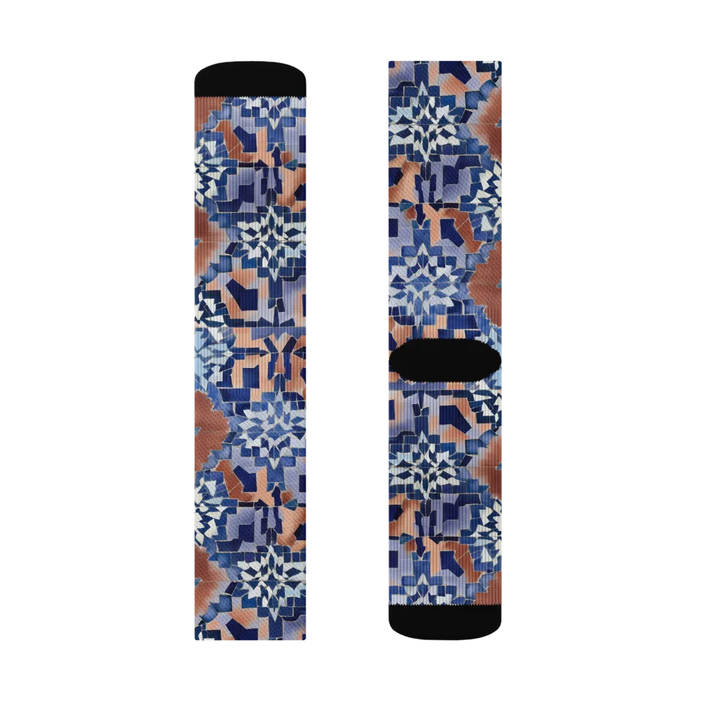 Blue Hour Tile on Socks — Left Sock