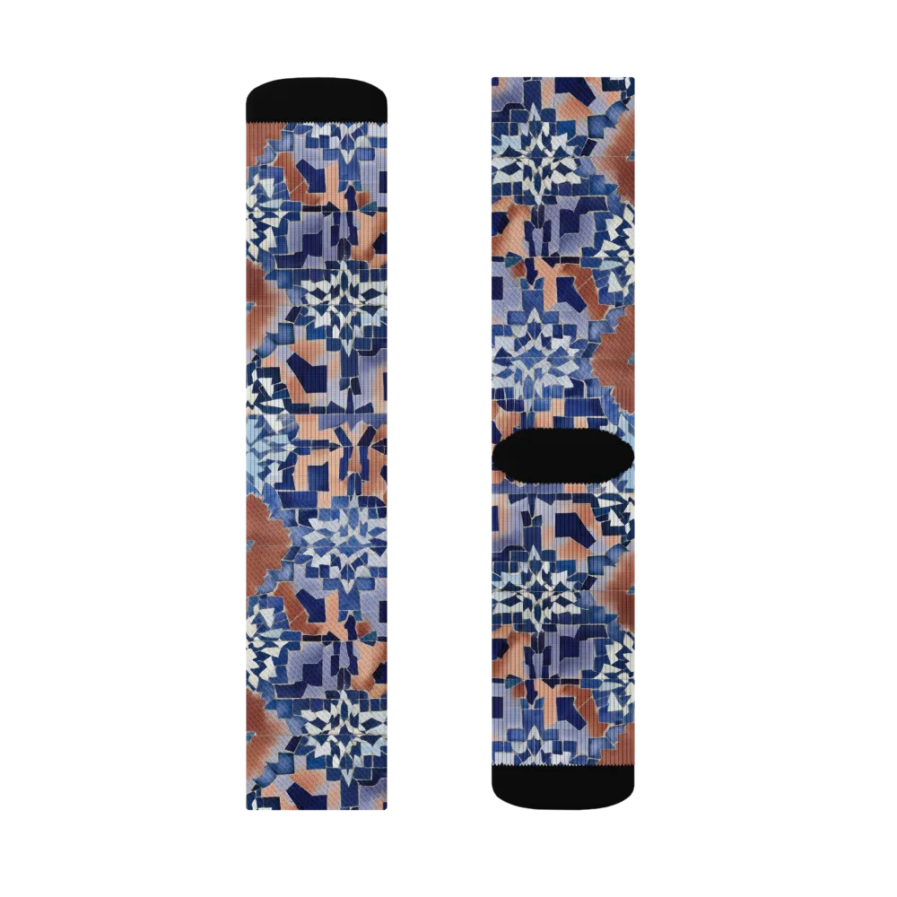 Blue Hour Tile on Socks — Right Sock