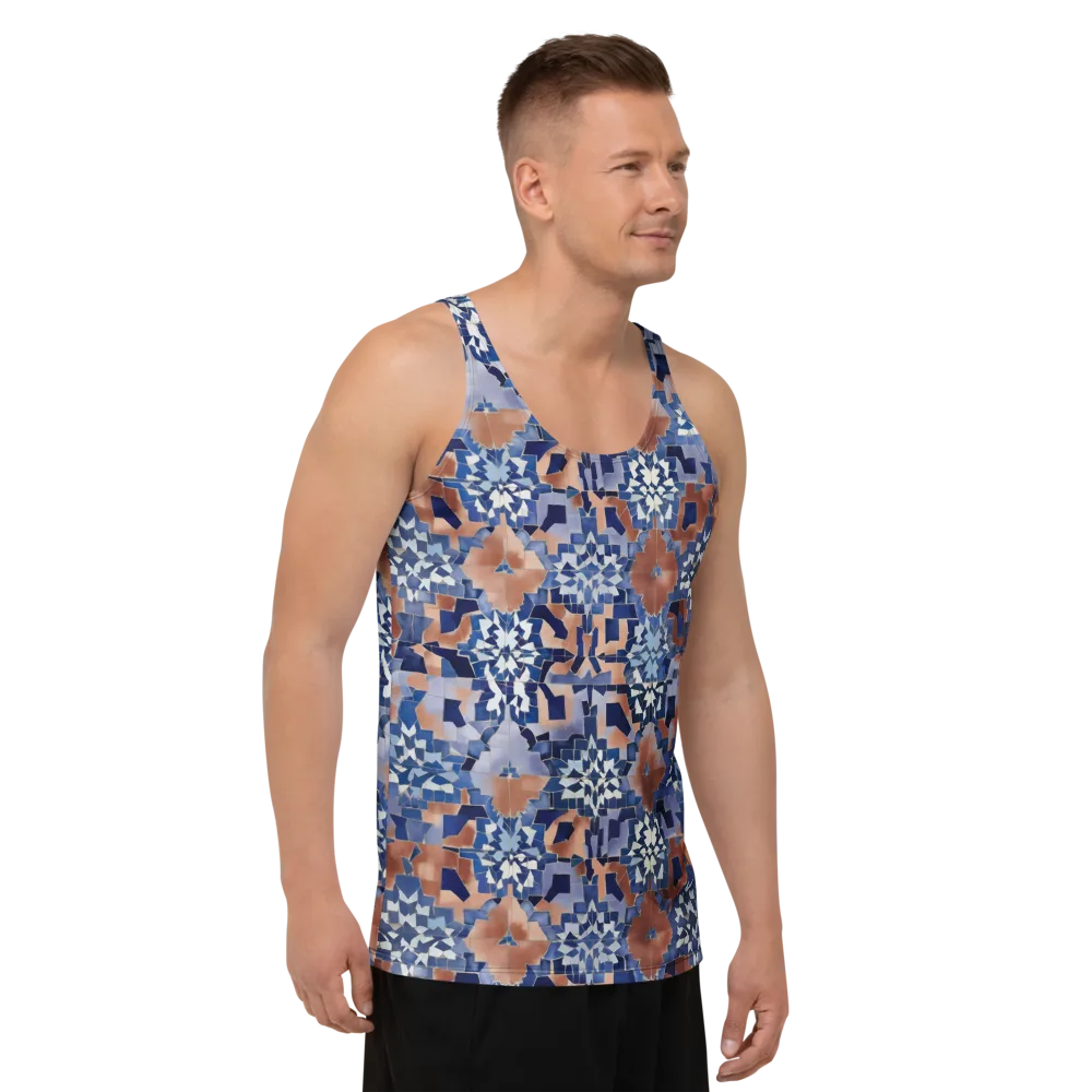 Blue Hour Tile on Men's Tank Top — Right Front
