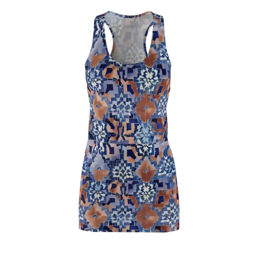 Blue Hour Tile on a Racerback Dress