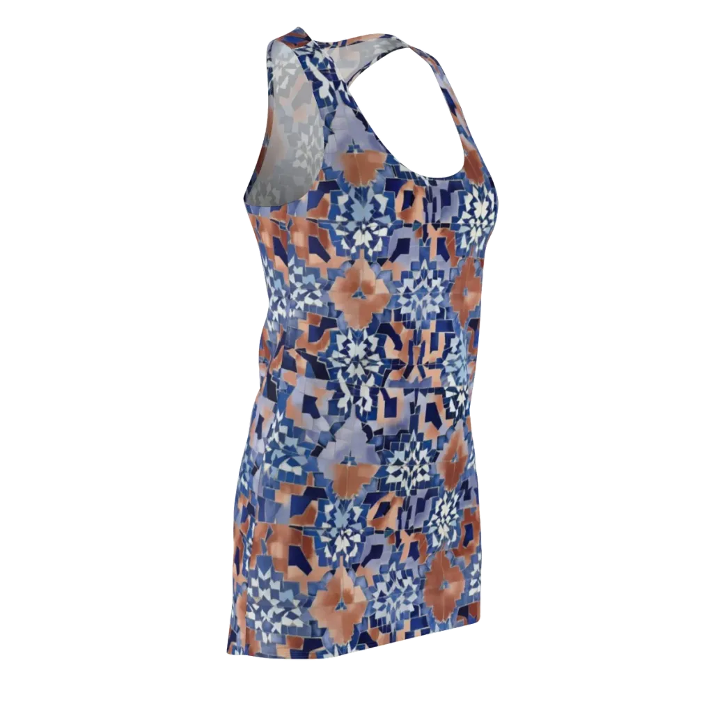 Blue Hour Tile on Racerback Dress — Front Side