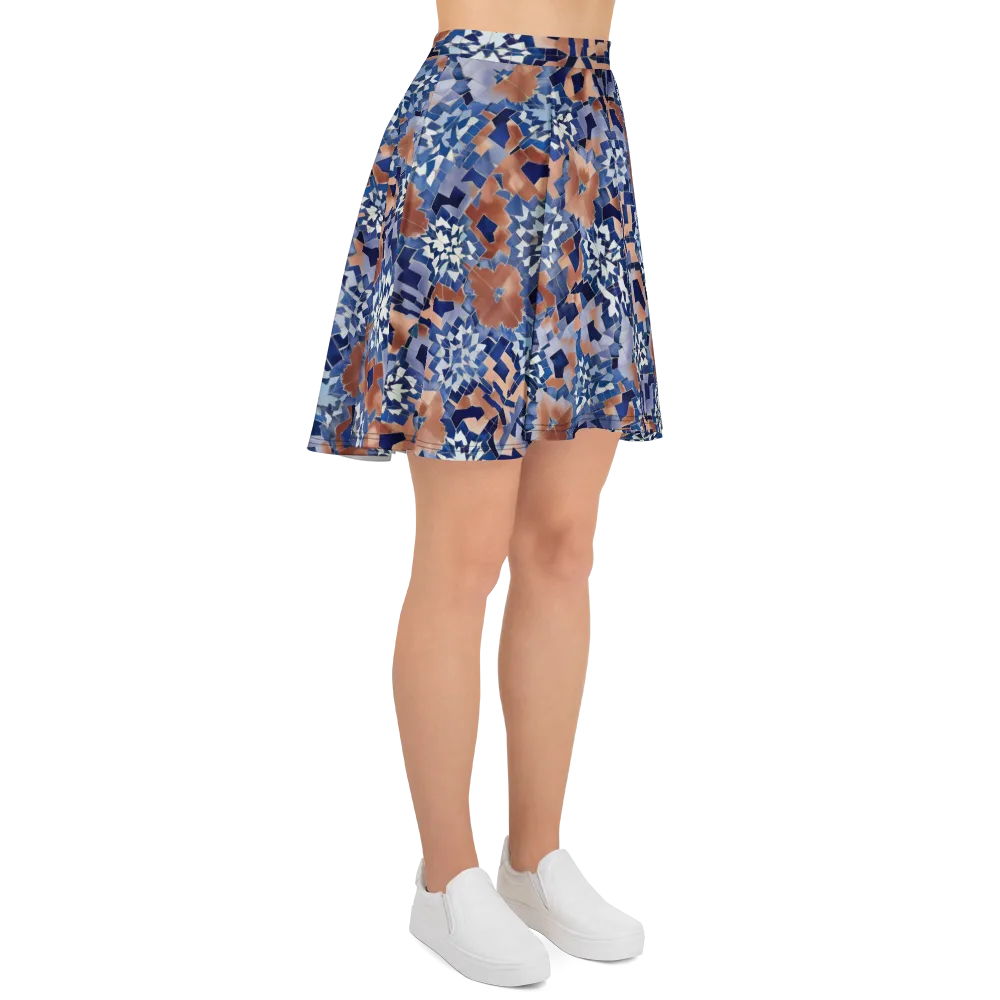 Blue Hour Tile on Skater Skirt — Right