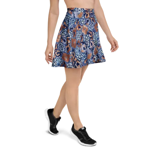 Blue Hour Tile on a Skater Skirt