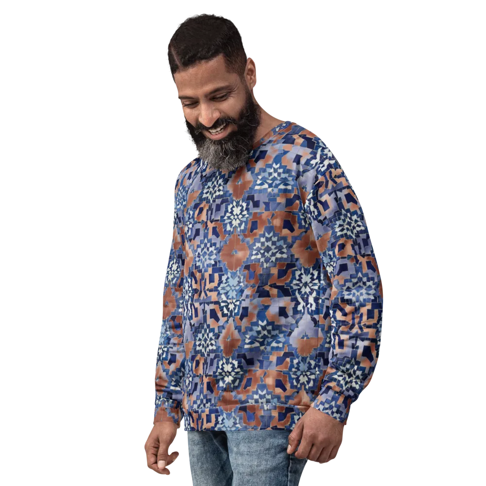Blue Hour Tile on Sweatshirt — Left Front