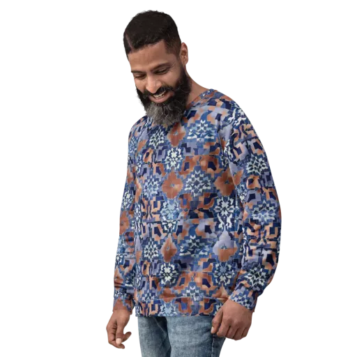 Blue Hour Tile on a Sweatshirt