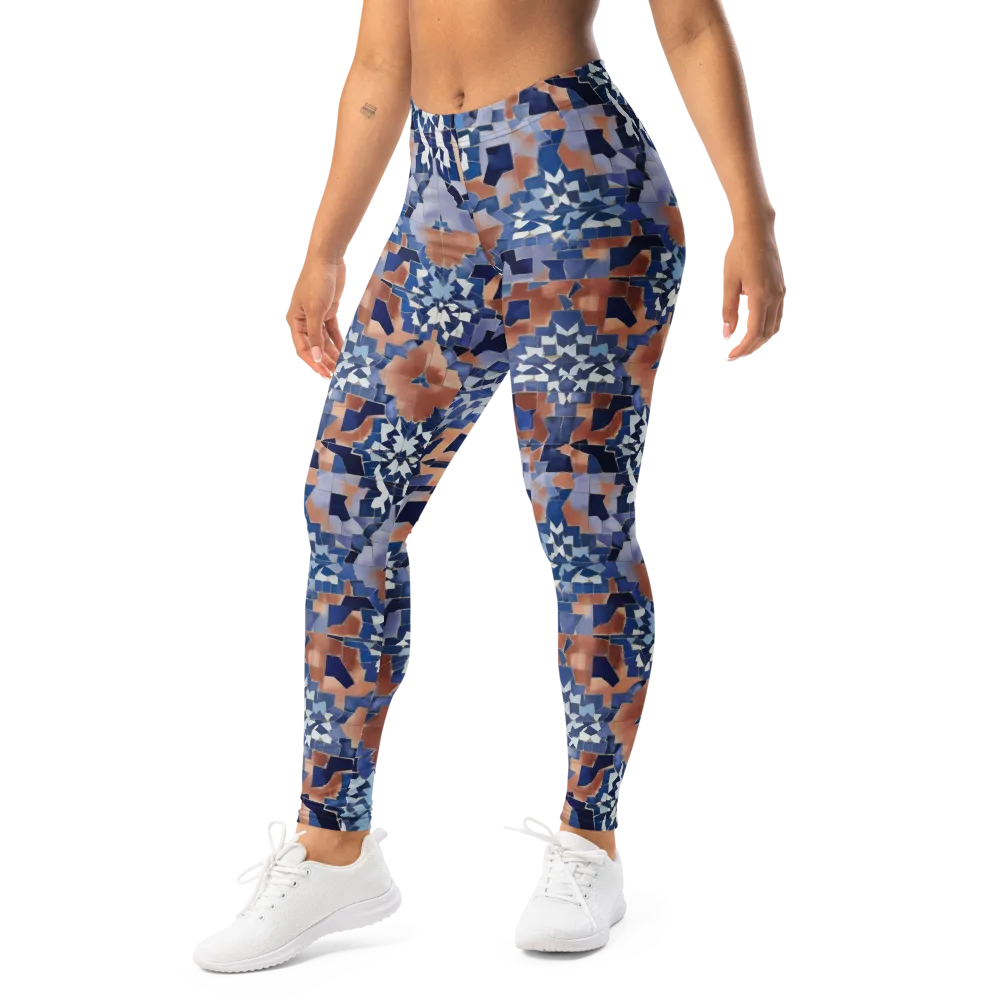 Blue Hour Tile on Leggings — Left Front