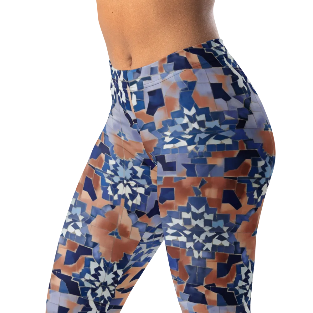 Blue Hour Tile on Leggings — Left Front