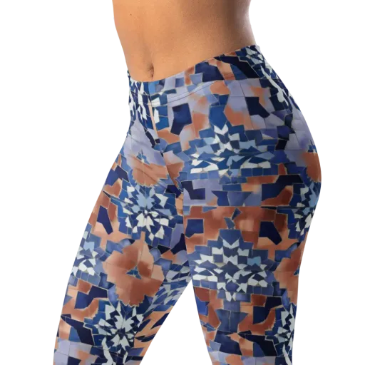 Blue Hour Tile on a Leggings